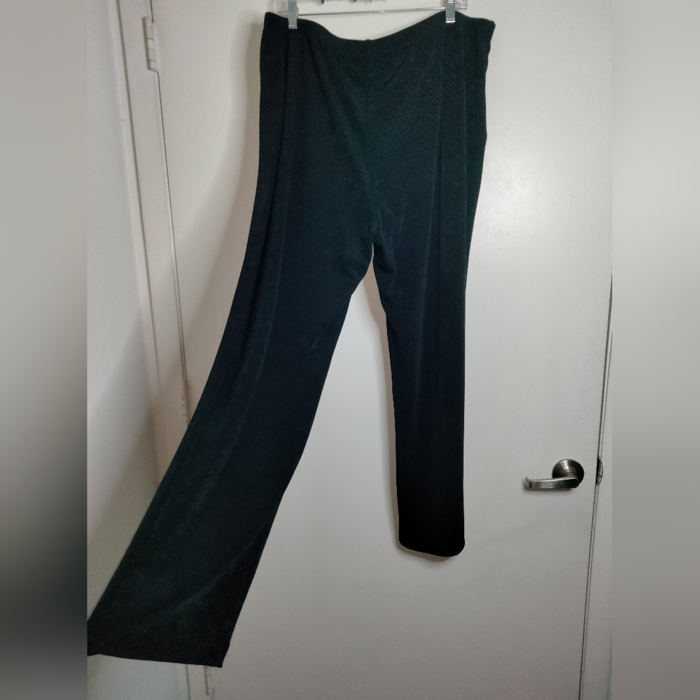 Chico's Travelers (Size 3R/XL/16) Classic Black Stretch Wide-Leg Relax Fit Pants